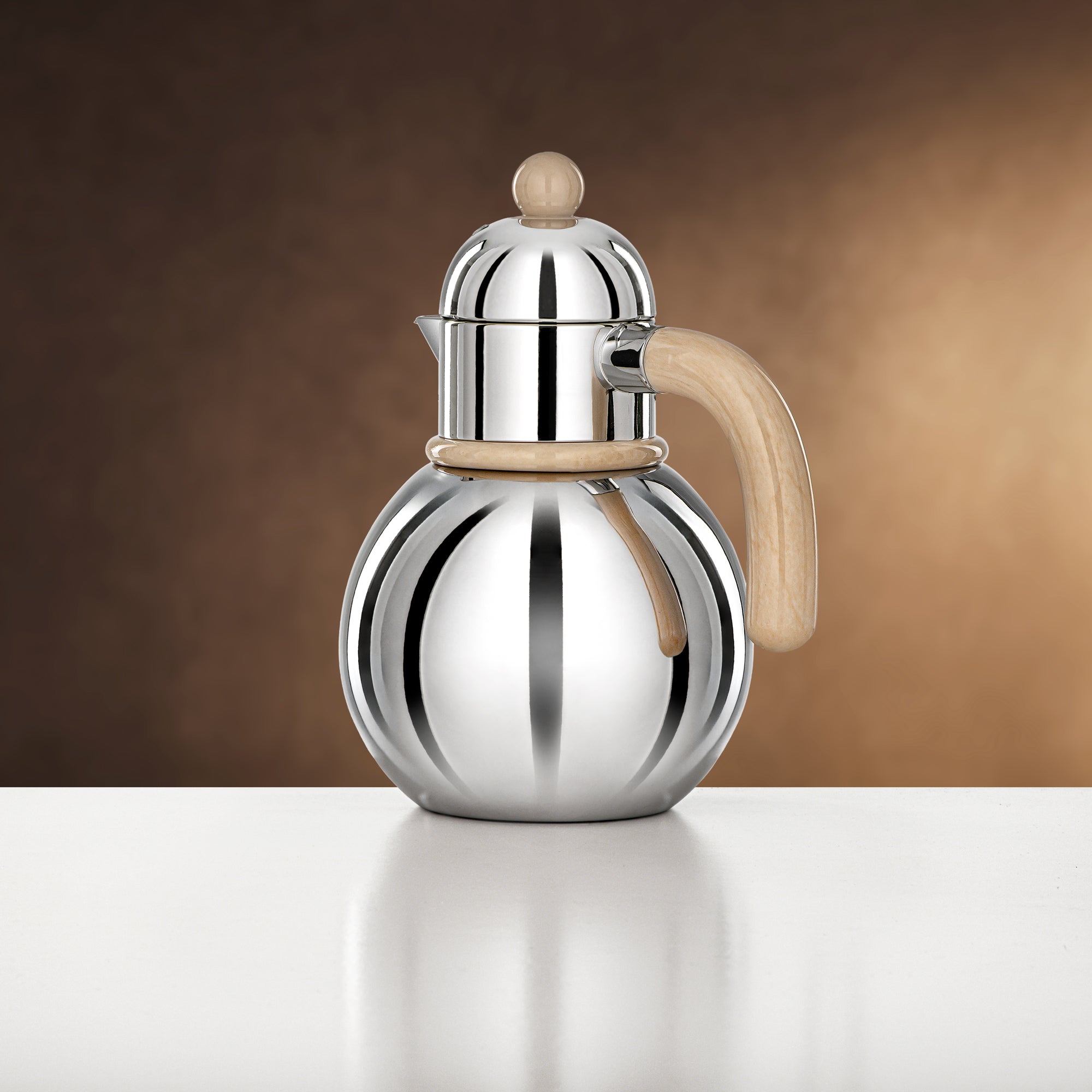 Almarjan Silver & Ivory Single Vacuum Flask 0.75L