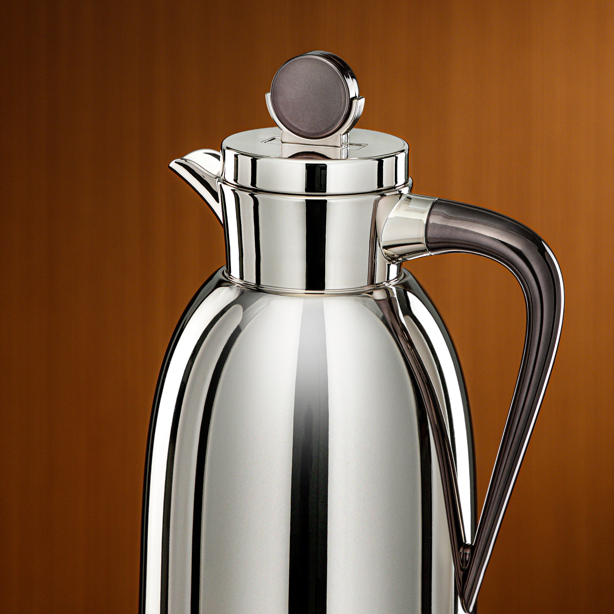 Almarjan Vacuum Flask 1.3L Nickel & Gun Black