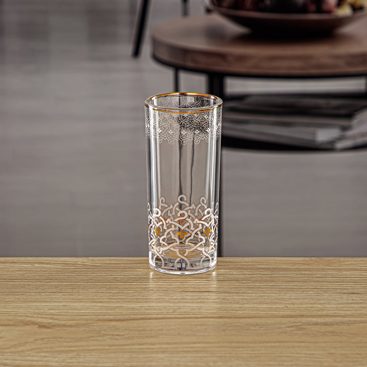 Almarjan 4 Pieces Fonon Collection Glass Cup - 2494