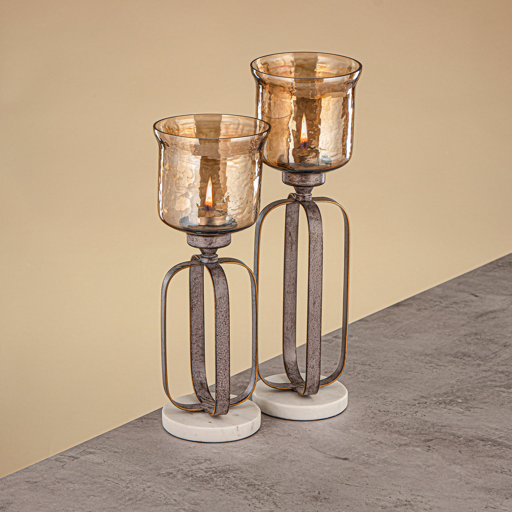 Almarjan Votive Holder 32cm Silver