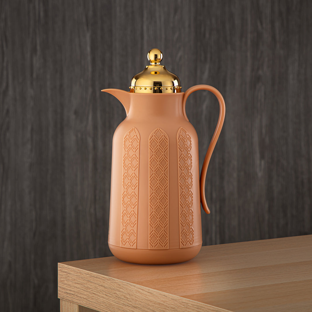 Almarjan 2 Pieces Vacuum Flask Set Orange & Gold - GT110-070/100 NAP/G