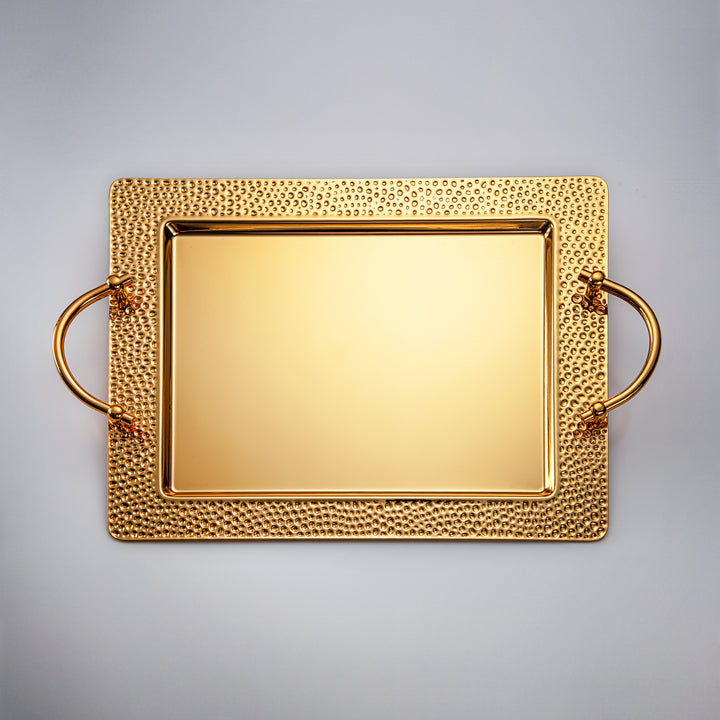 Almarjan 3 Pieces Serving Tray Set Gold - HT2305001