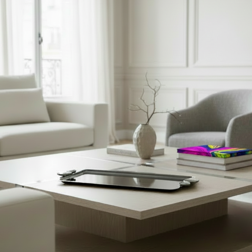 Almarjan 45 CM Serving Tray Matte Black - HT2506021