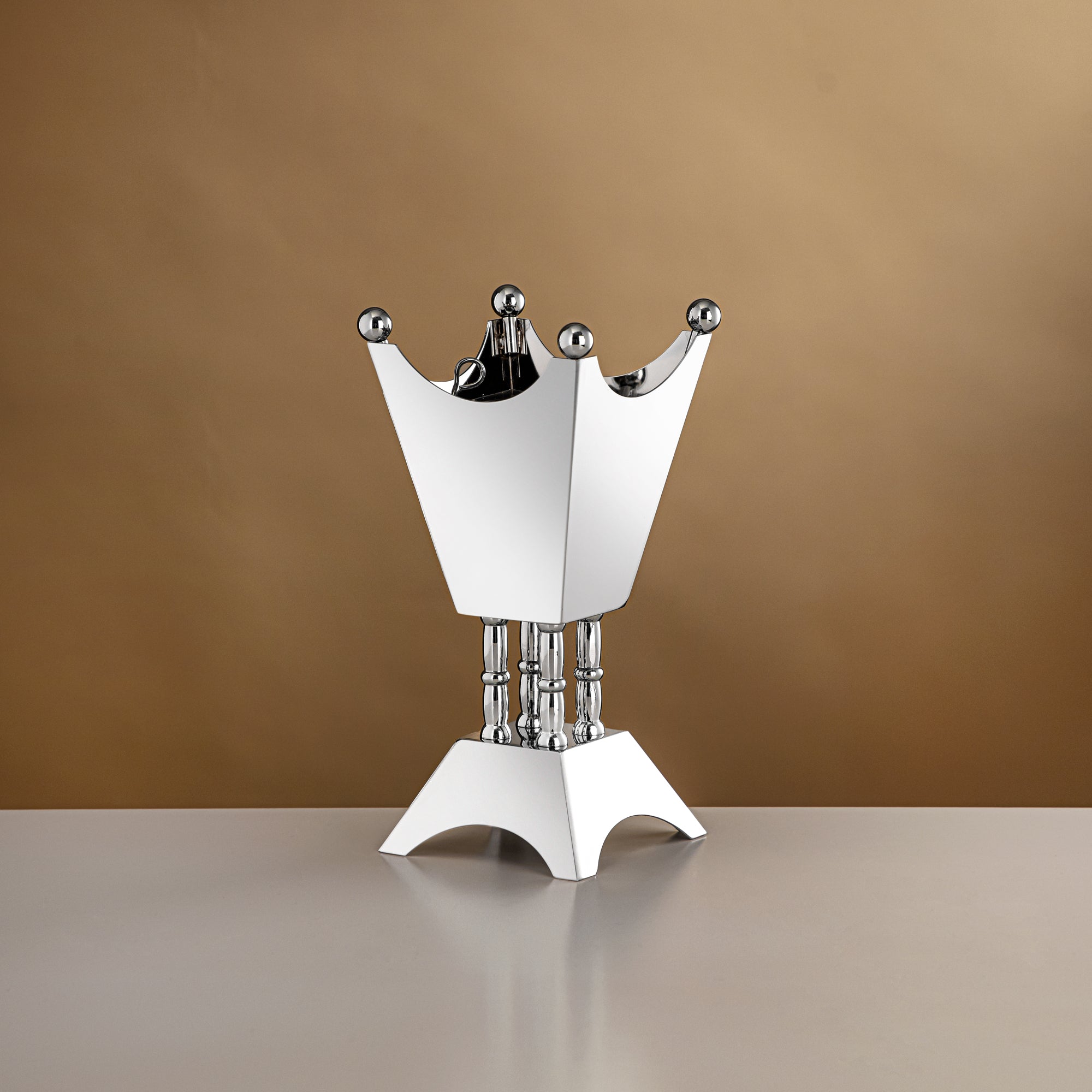 المرجان مبخرة 22 سم فضي لامع - HT2506052