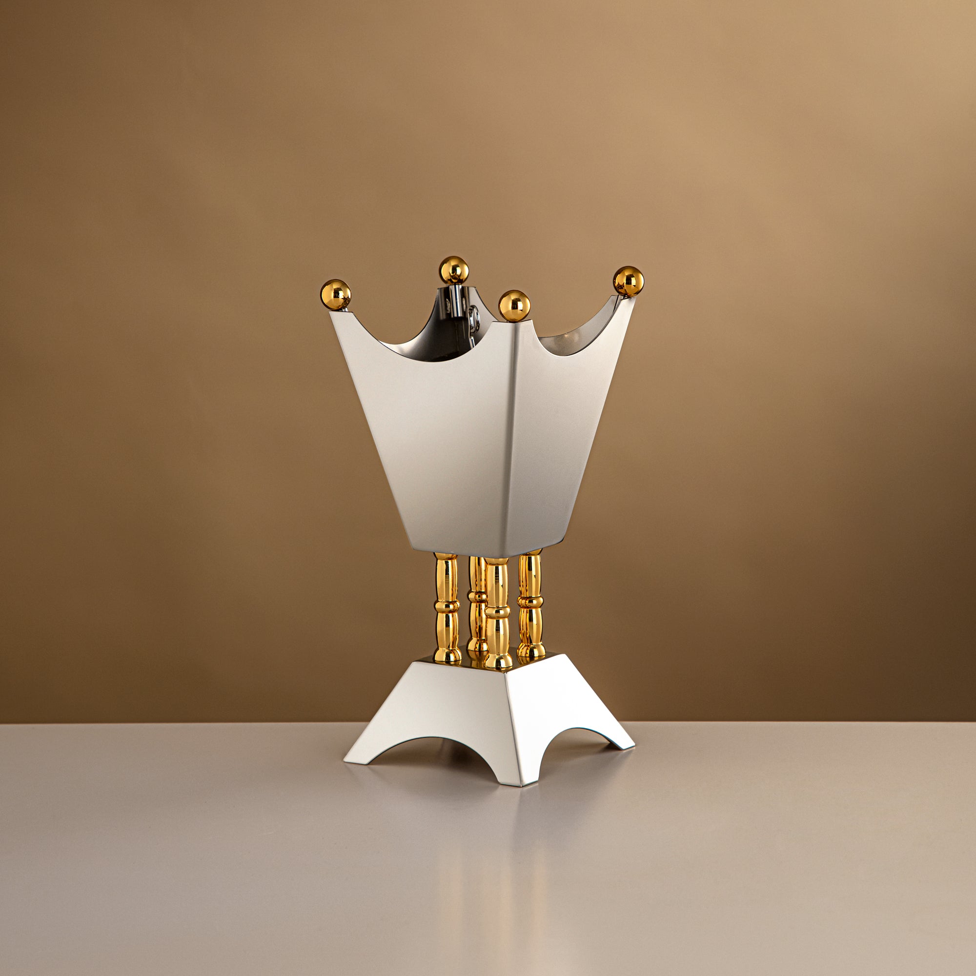 المرجان مبخرة حصيرة 22 سم نيكل وذهب - HT2506054