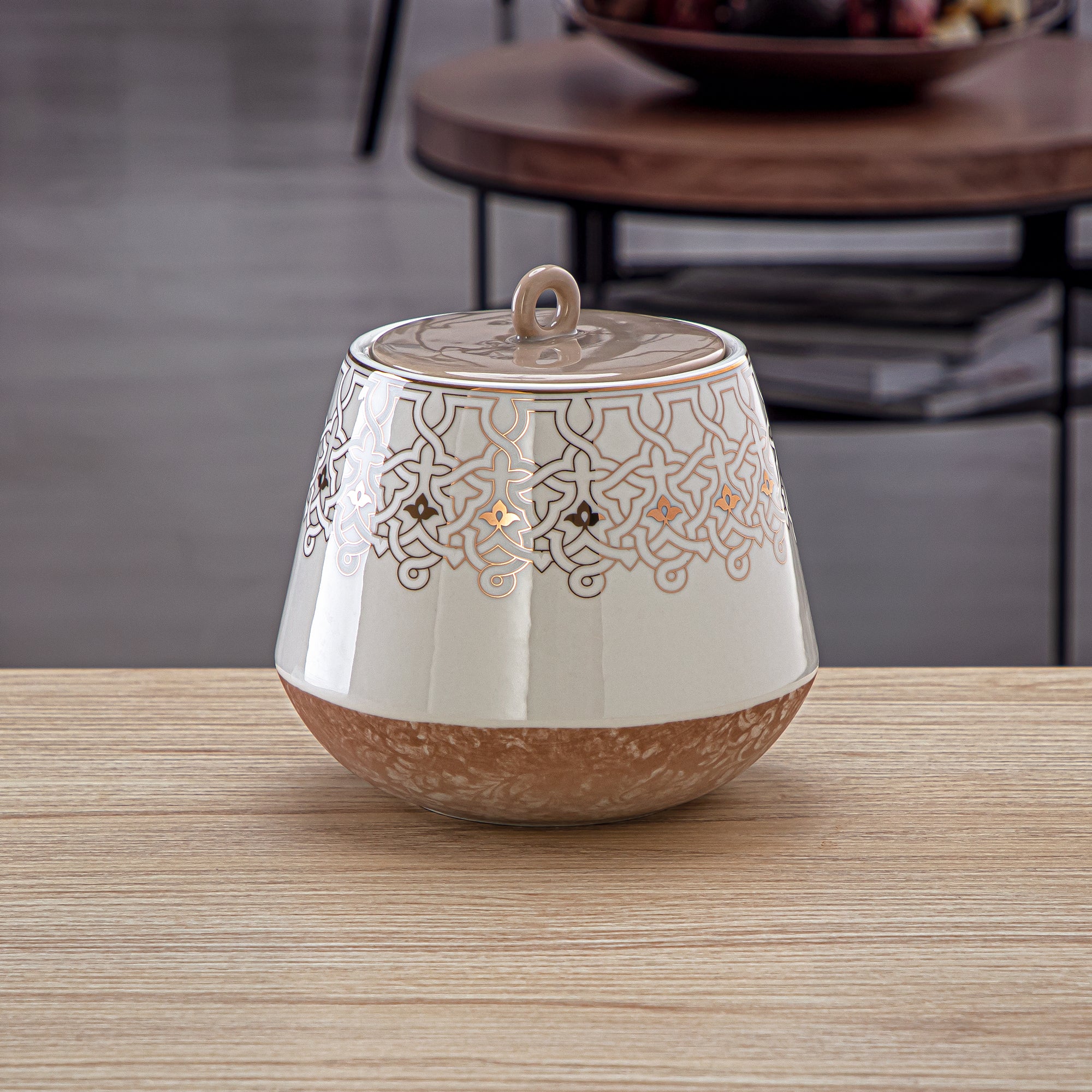 Almarjan 1200 ML Fonon Collection Porcelain Cookie Jar - 2494