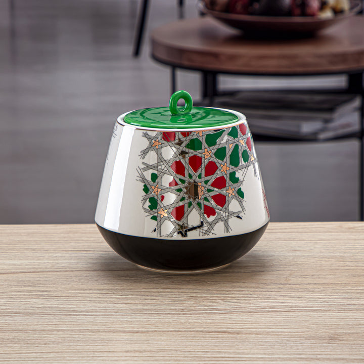 Almarjan 1200 ML Fonon Collection Porcelain Cookie Jar - 6748