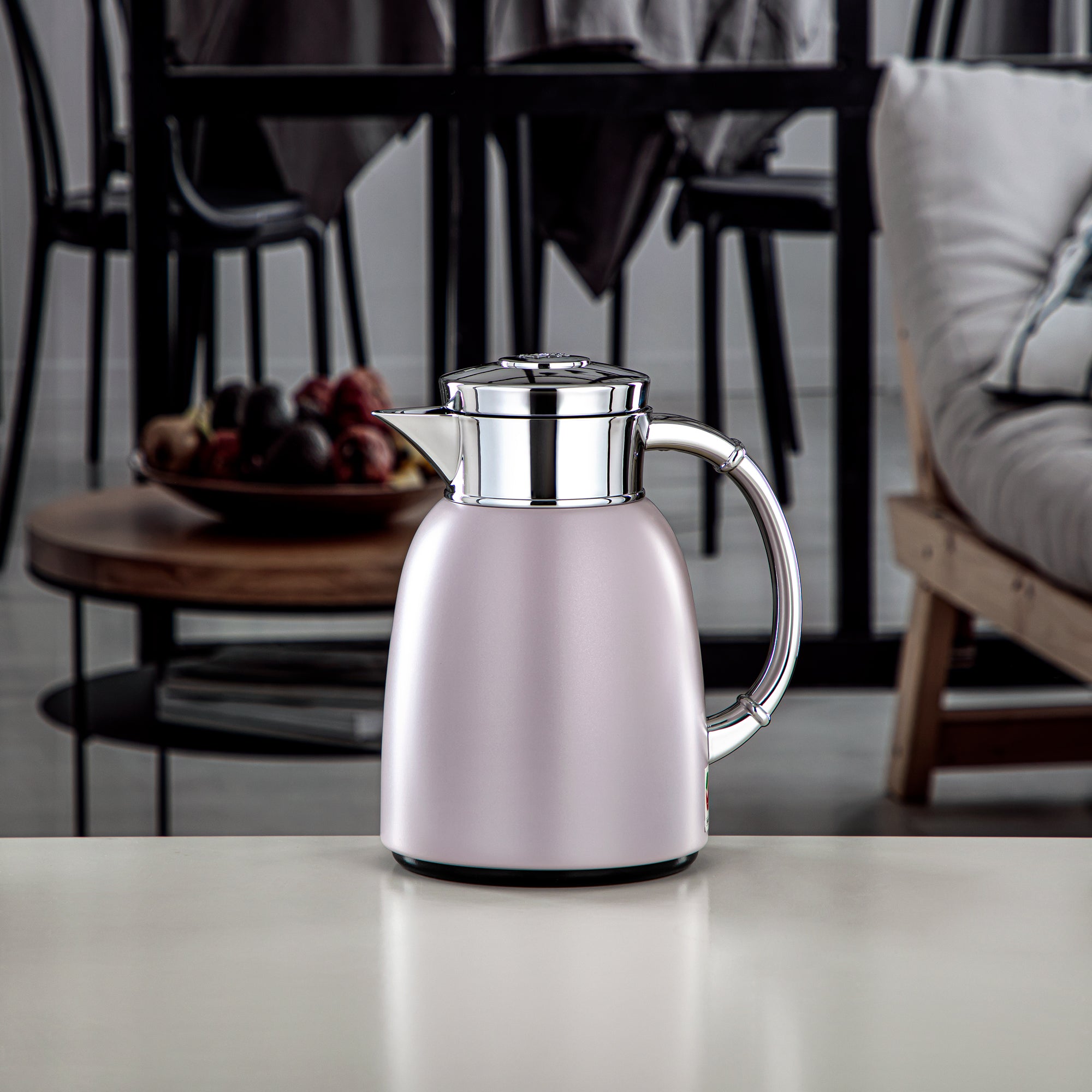 Almarjan Vacuum Flask 0.65L (QVC-0650Q404YZC) - Push Button, Light Purple | Modern Serveware