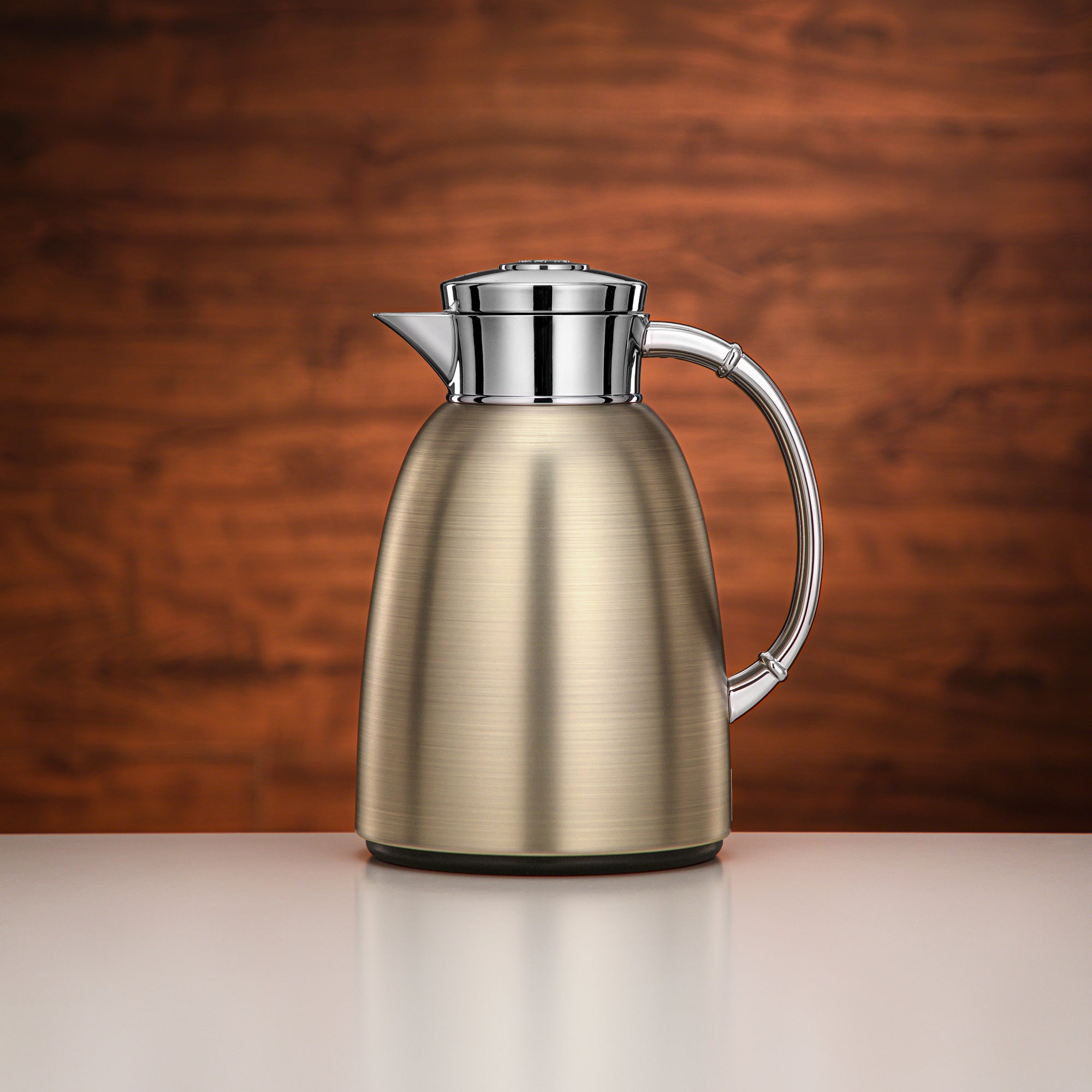 Almarjan Vacuum Flask 1L Brushed Gold
