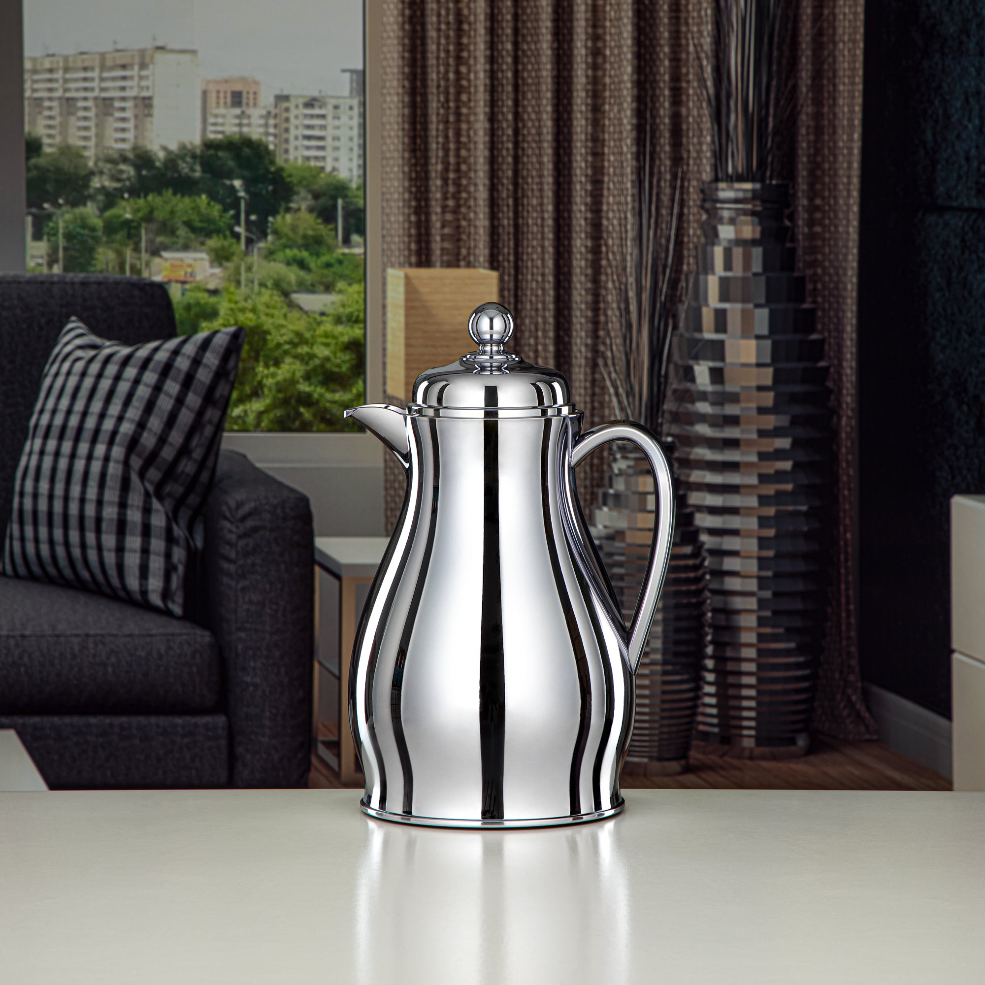 Almarjan Vacuum Flask Metal Body with Glass Liner 0.5L Silver (RPA-050-S) – Everyday Elegance Collection