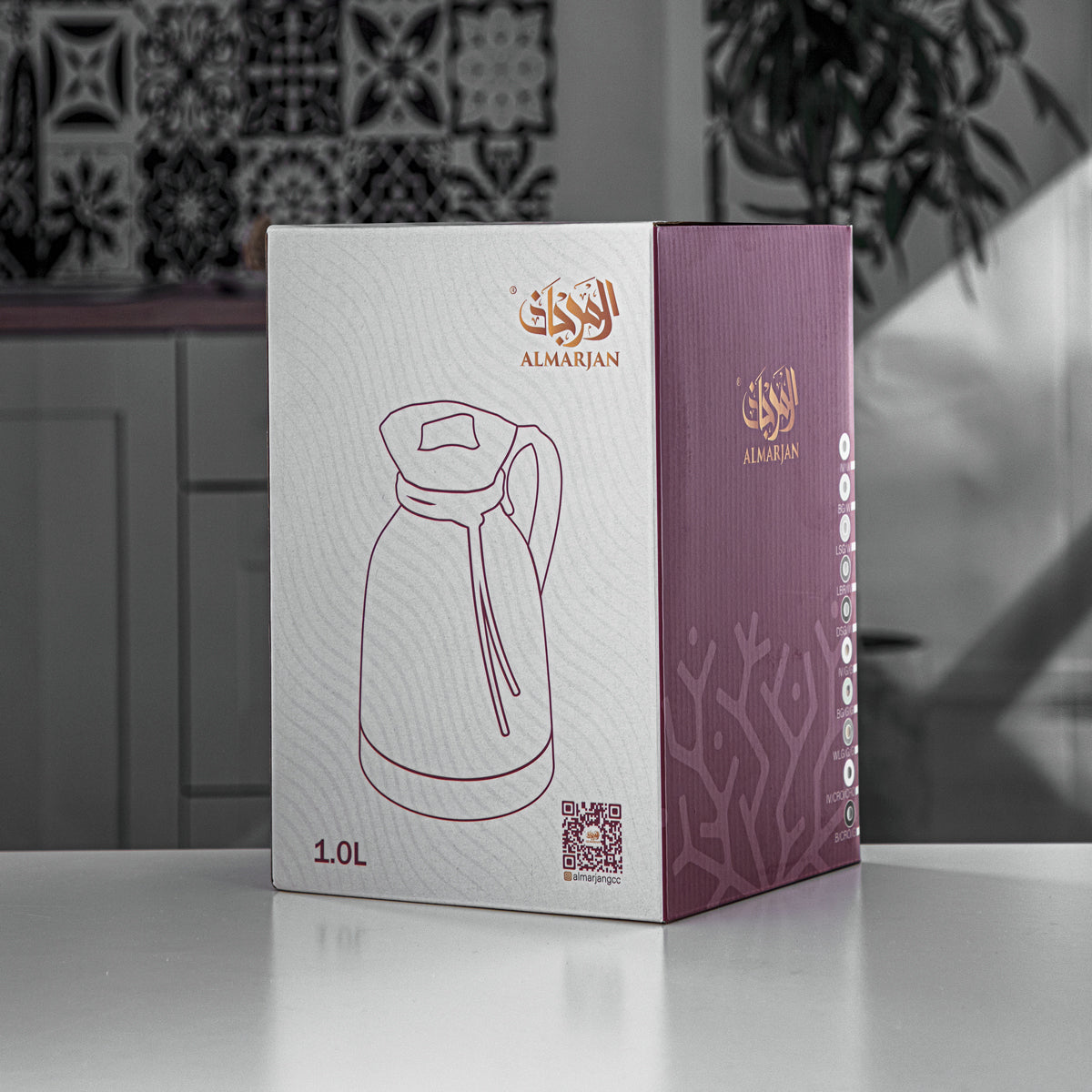 ترمس المرجان 1 لتر عاجي وذهبي - SM-2D932-100 IV/G/G