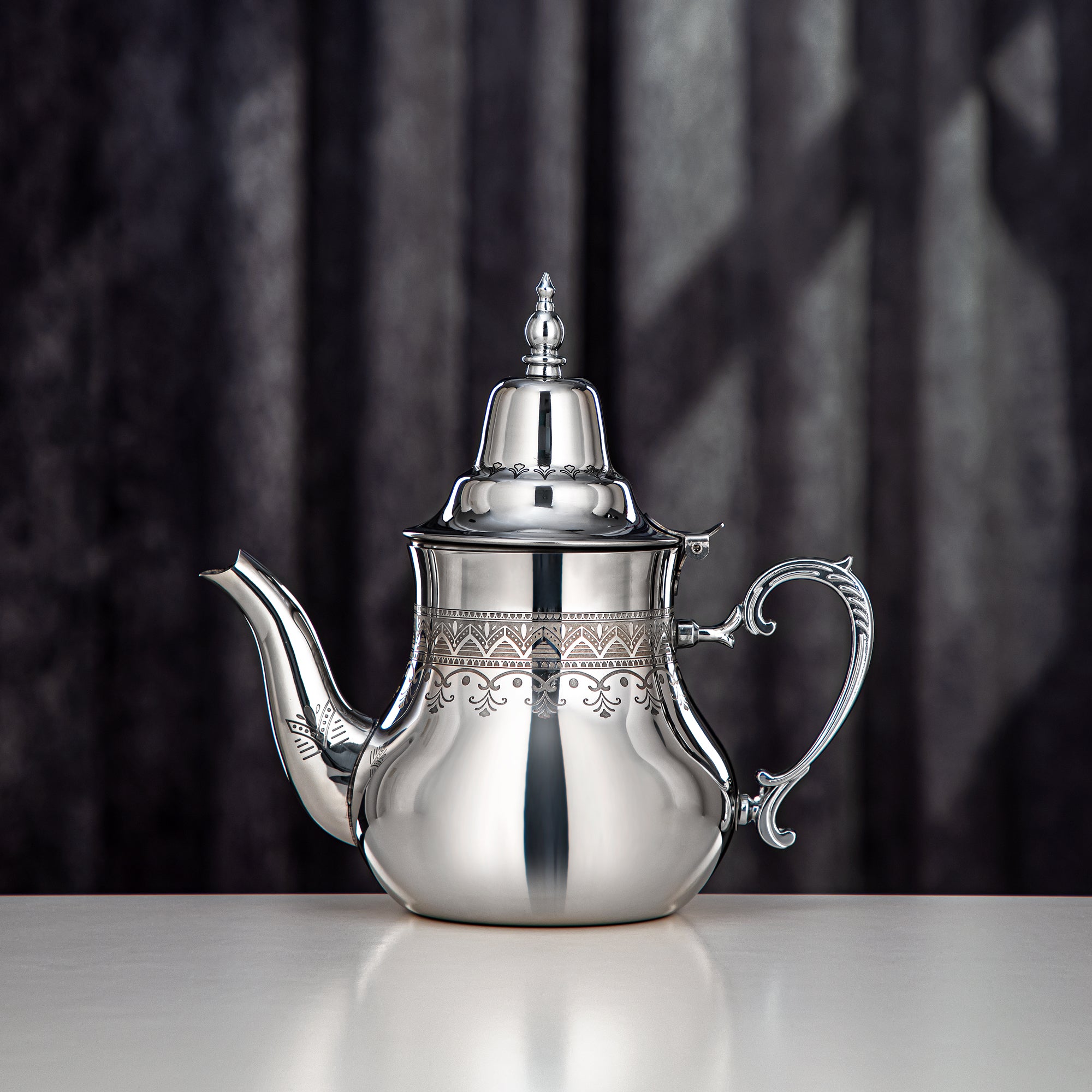 Almarjan Teapot Stainless Steel, Silver, 1.1L (STS0013163) Sahara Collection