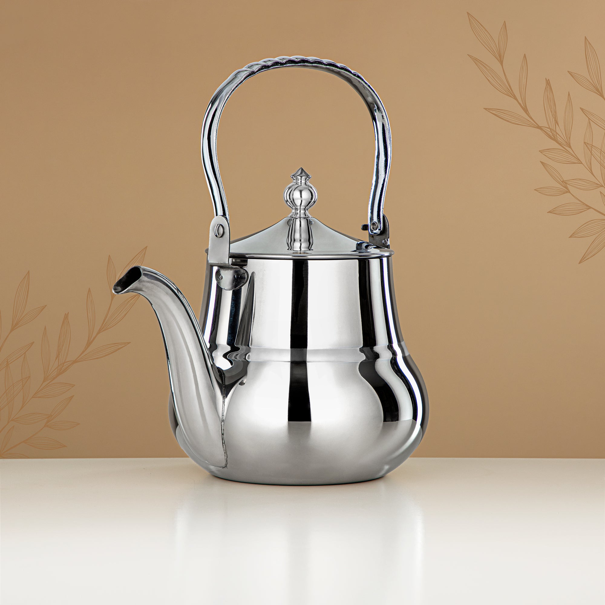 Almarjan Tea Kettle 1.9L Silver – Elegance