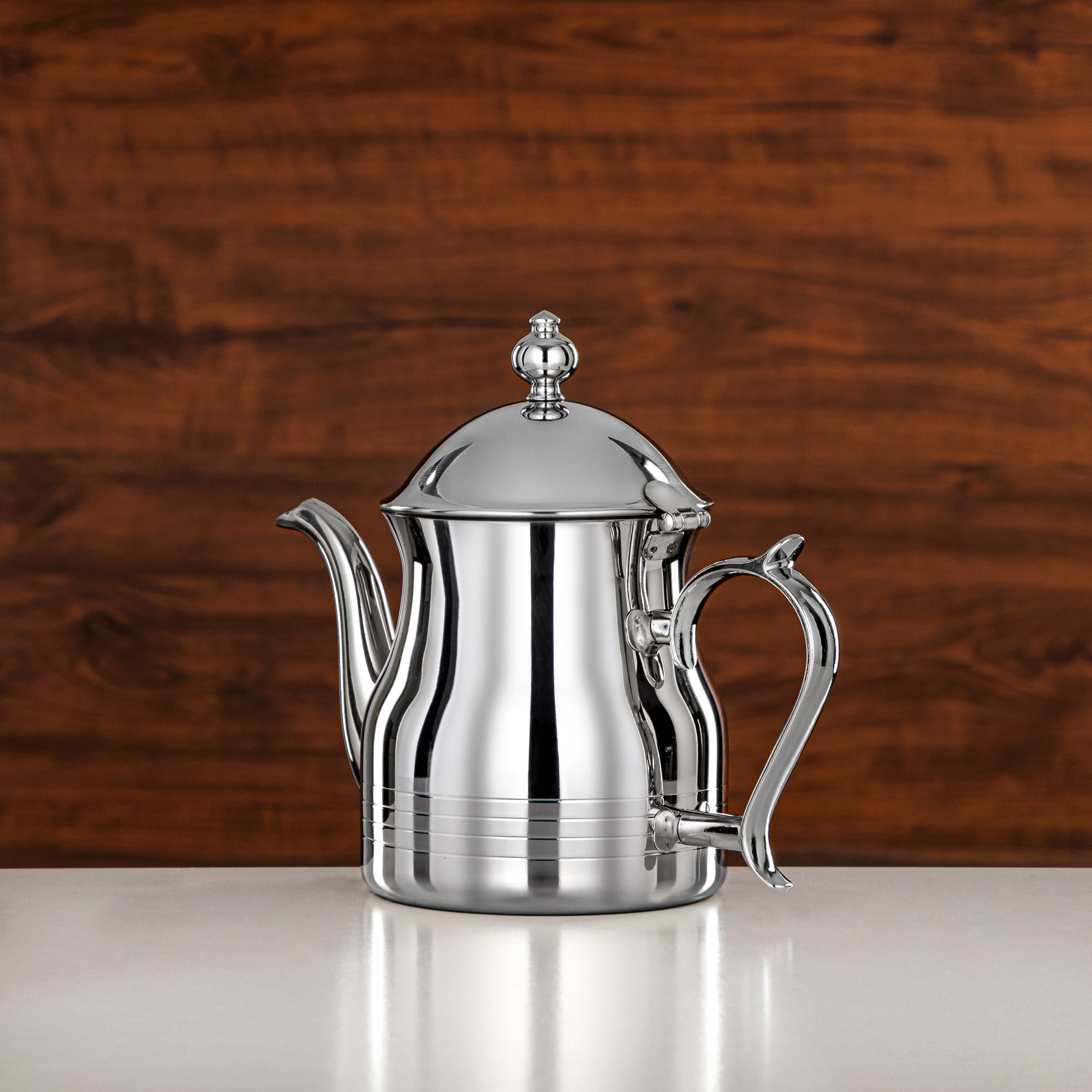 Almarjan Teapot 24oz Silver – Elegance