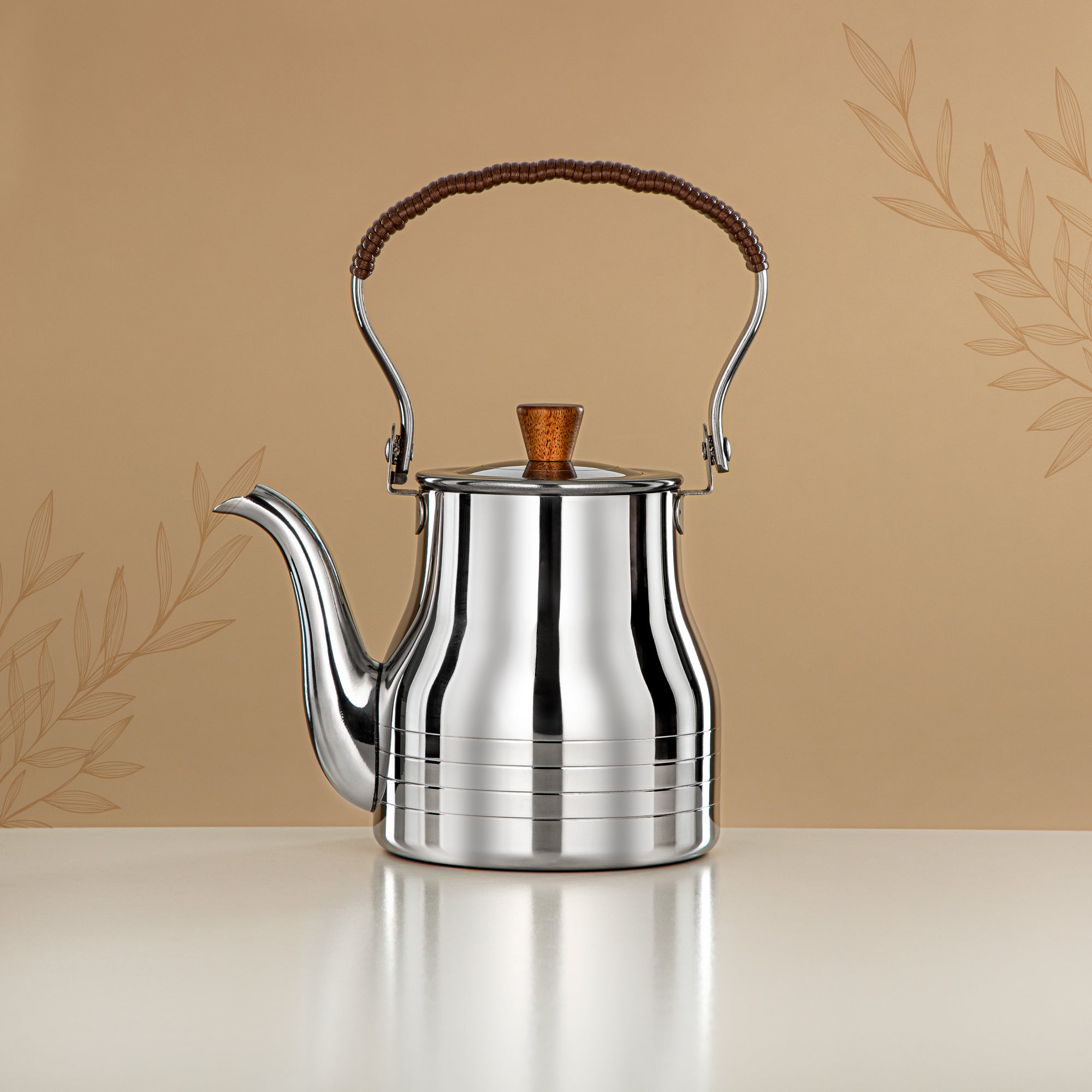 Almarjan Tea Kettle 0.9L Silver – Elegance