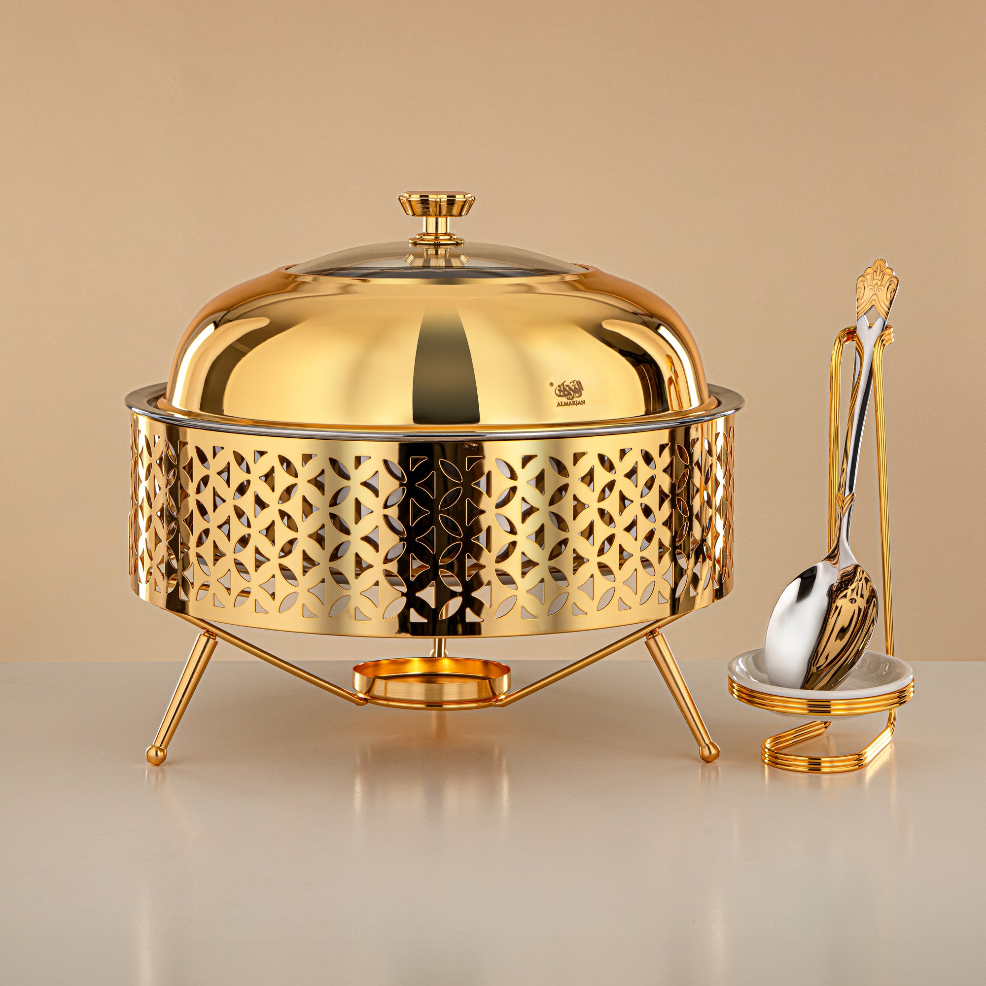 Almarjan Chafing Dish, Gold, 4000ML (STS0013304) Ramadan & Eid Buffets