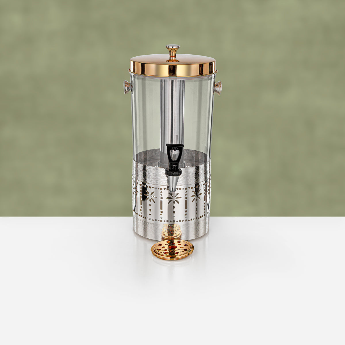 Almarjan 8L Juice Dispenser, Brushed Silver & Gold