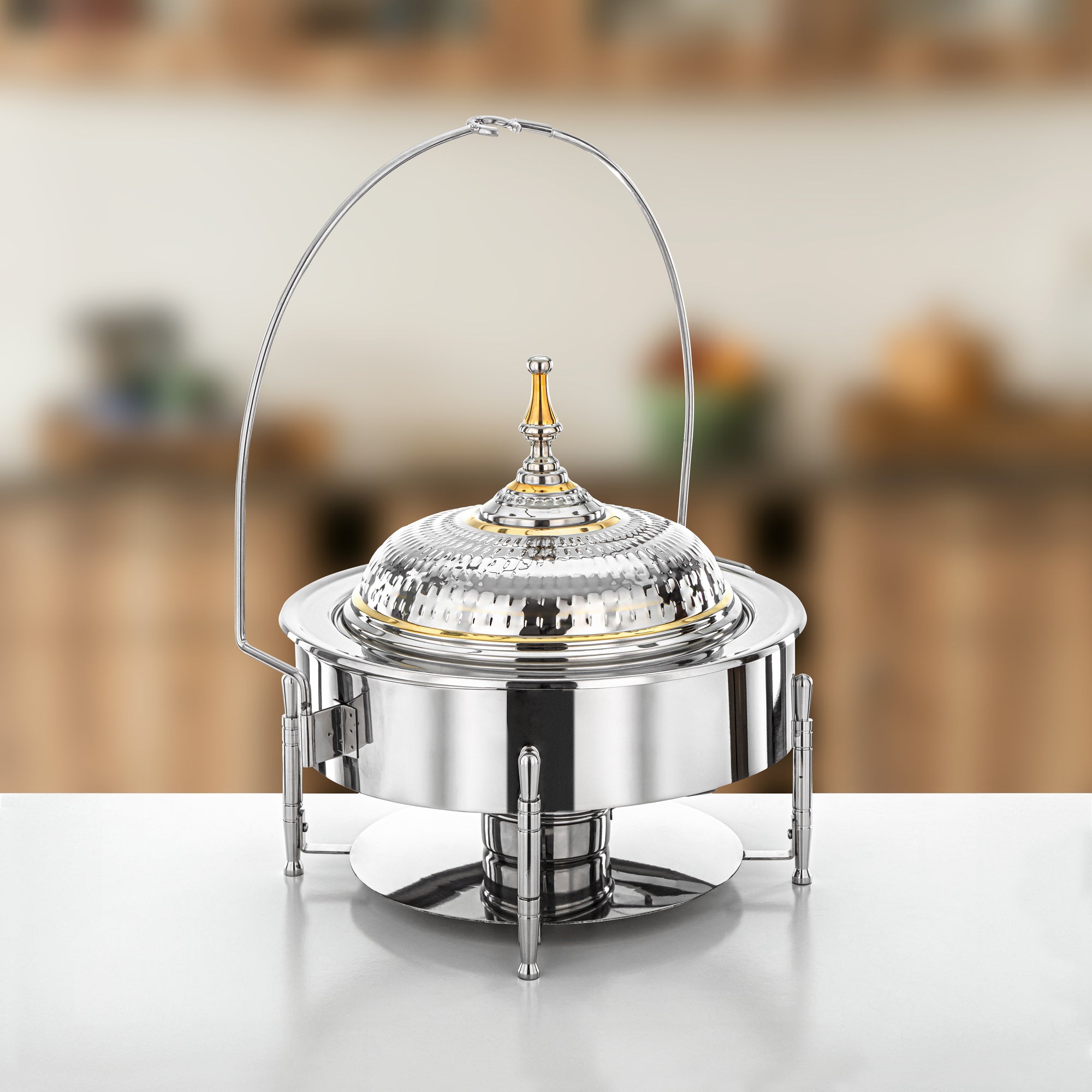 المرجان صحن تسخين 40 سم فضي وذهبي (STS0293411)