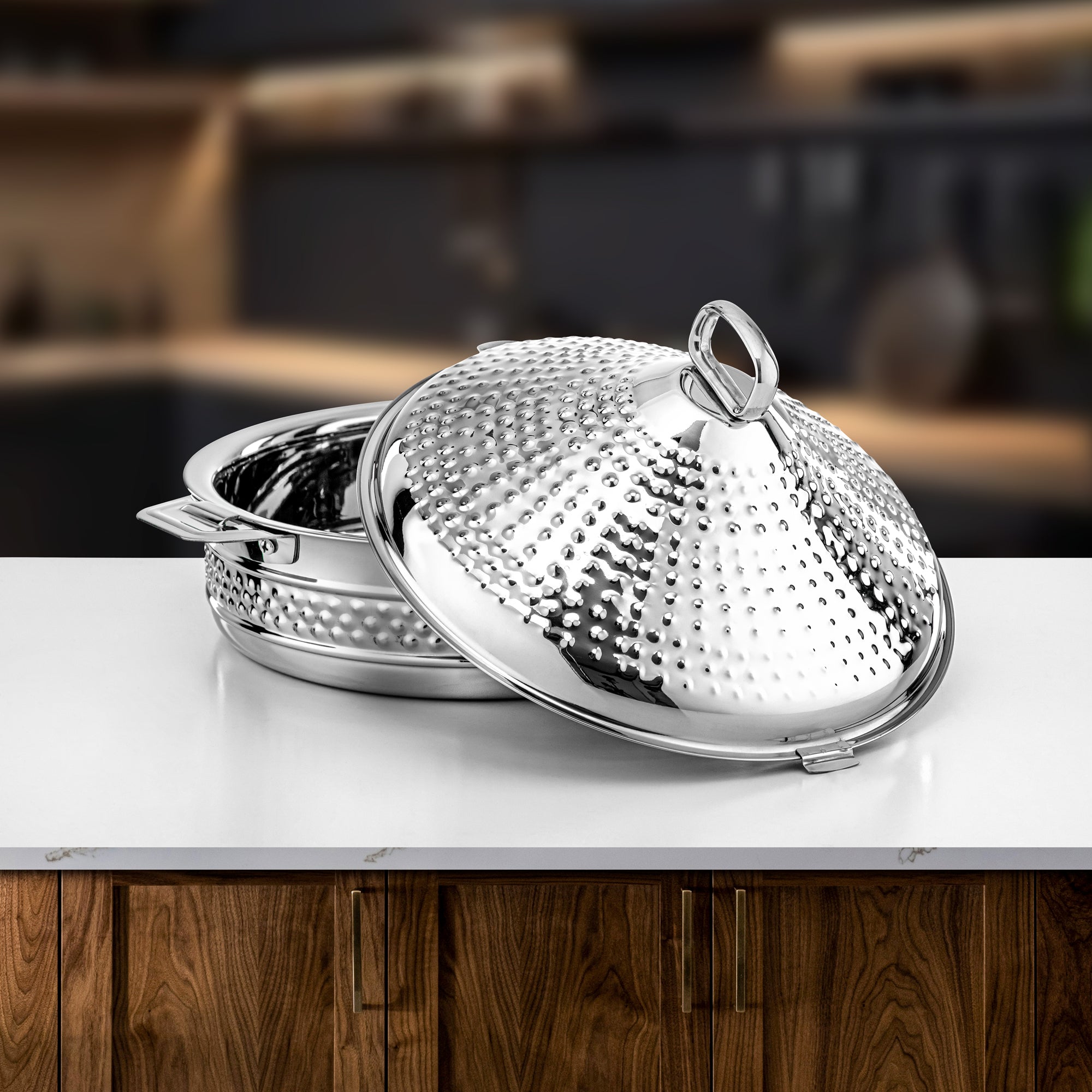 Almarjan Hot Pot Stainless Steel Silver Set of 3 – Abeer Collection