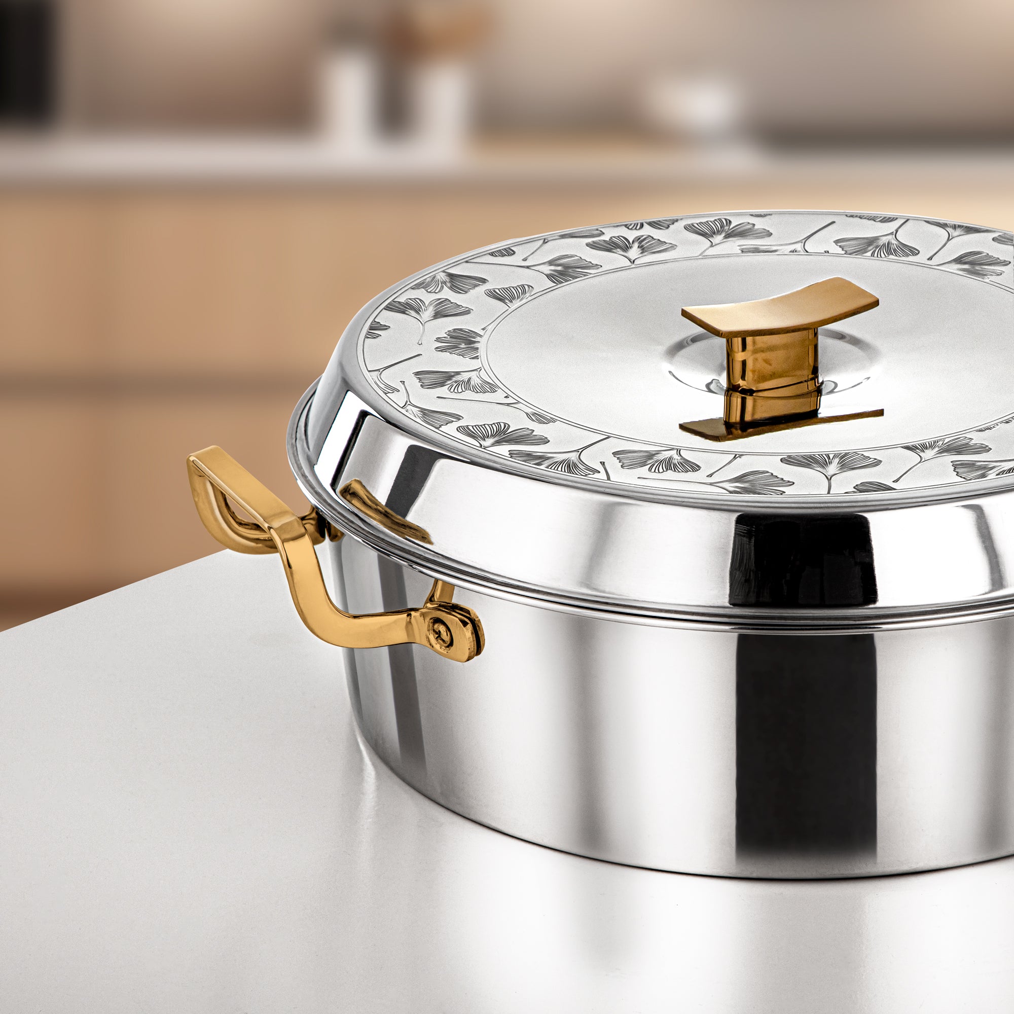 Almarjan Badr Hot Pot 30cm Silver & Gold