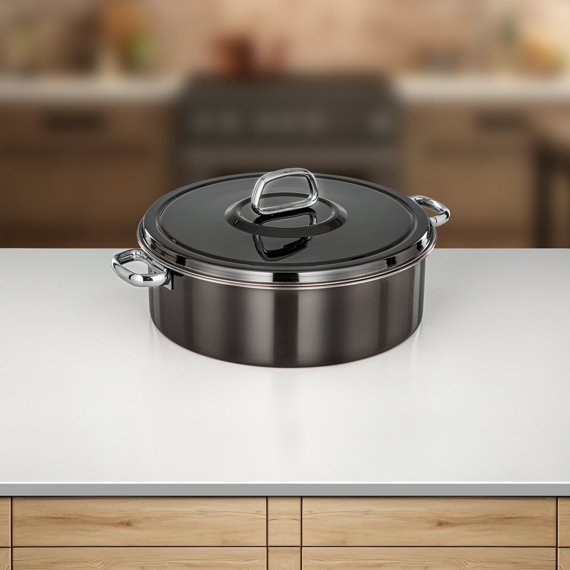 Almarjan Diana Hot Pot 30 cm Gun Black & Silver