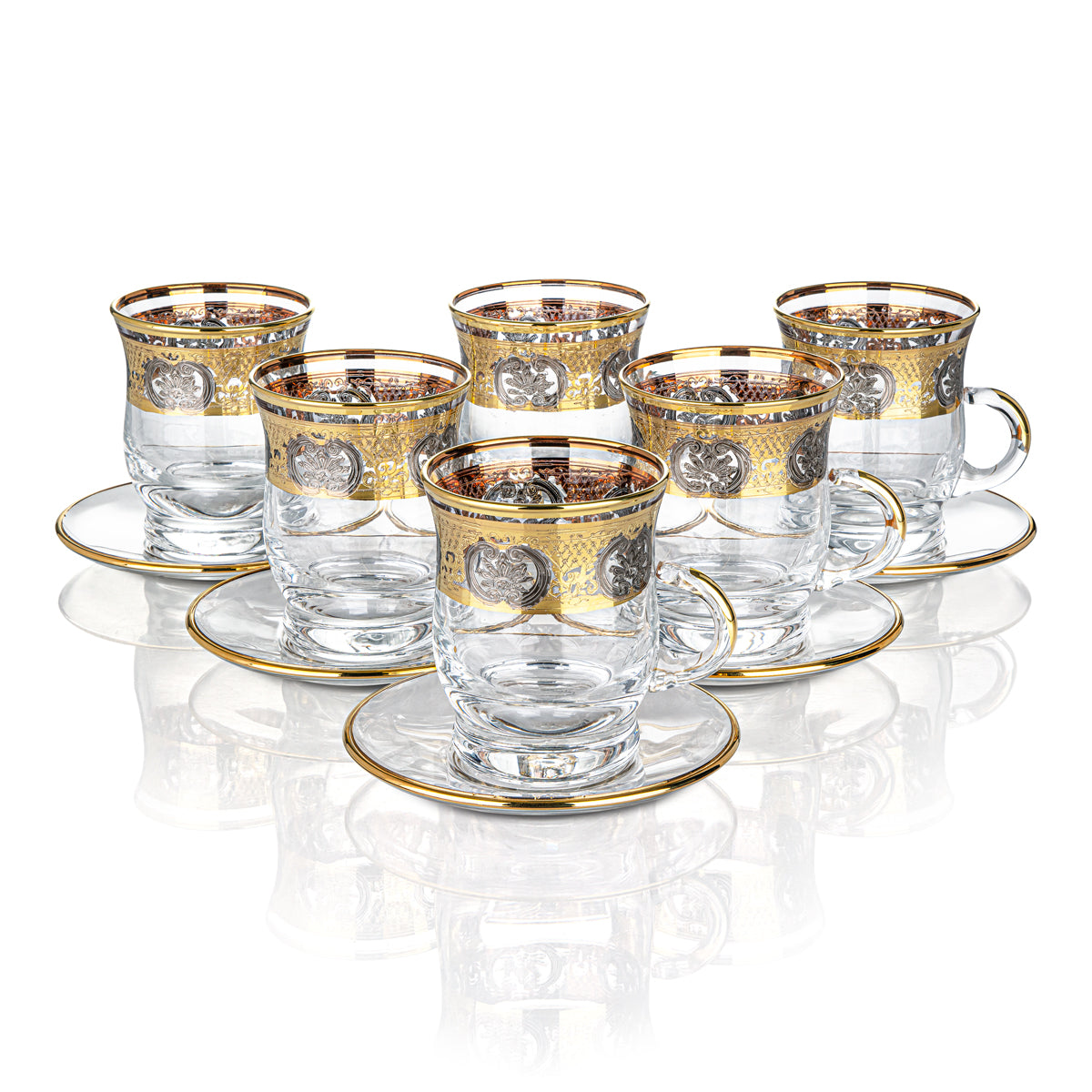 Ensemble de 6 tasses à thé en verre Almarjan - 3088/763