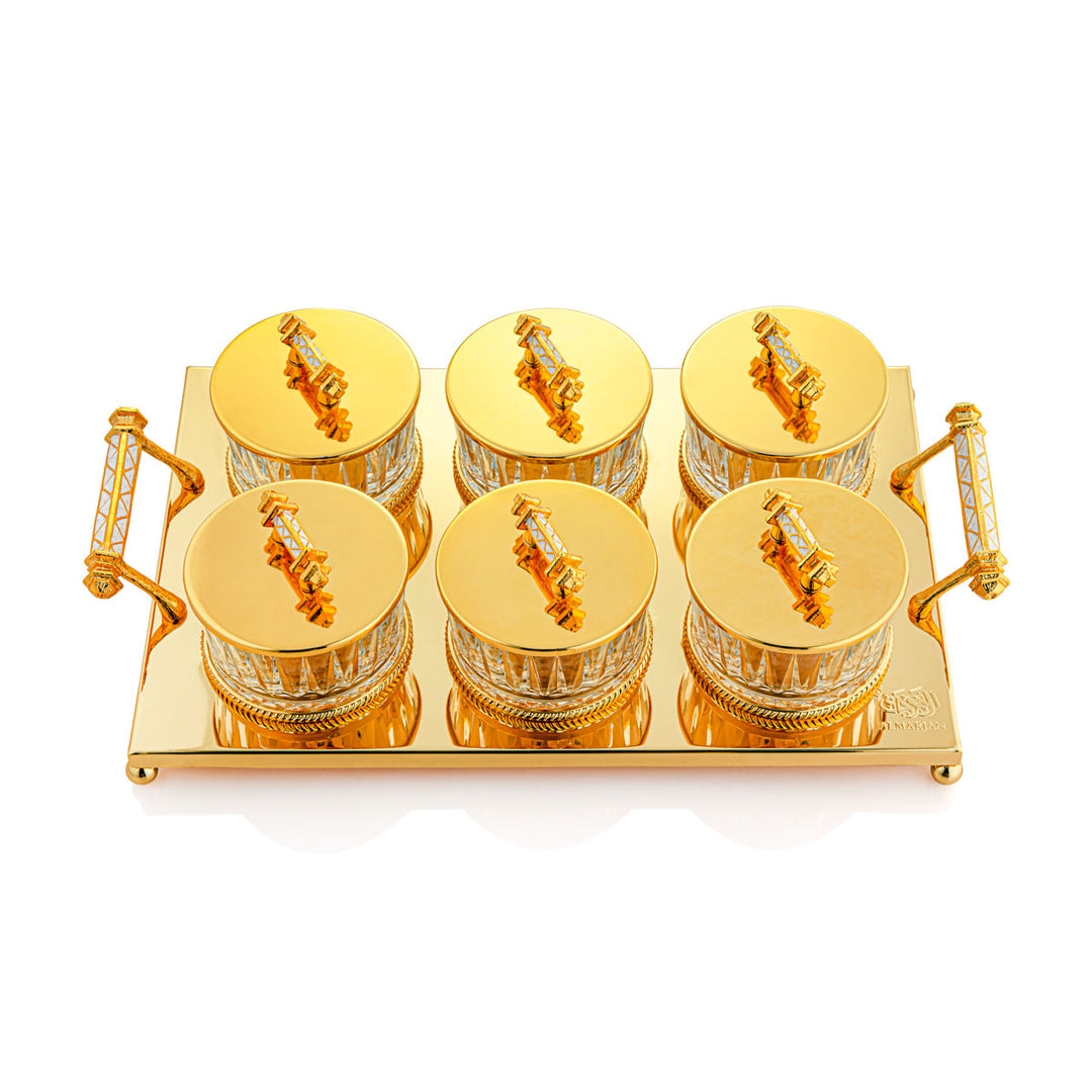 Almarjan 6 Part Al Waha Collection Candy Set Gold CB06-160-FG