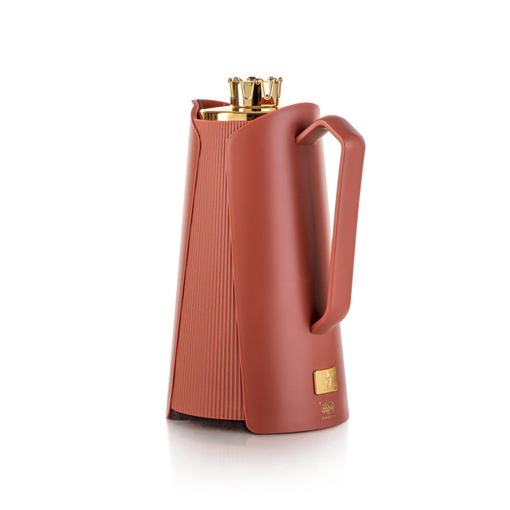 Almarjan 2 Pieces Vacuum Flask Set Brick Red & Gold - JT21AB-100 BKR/G