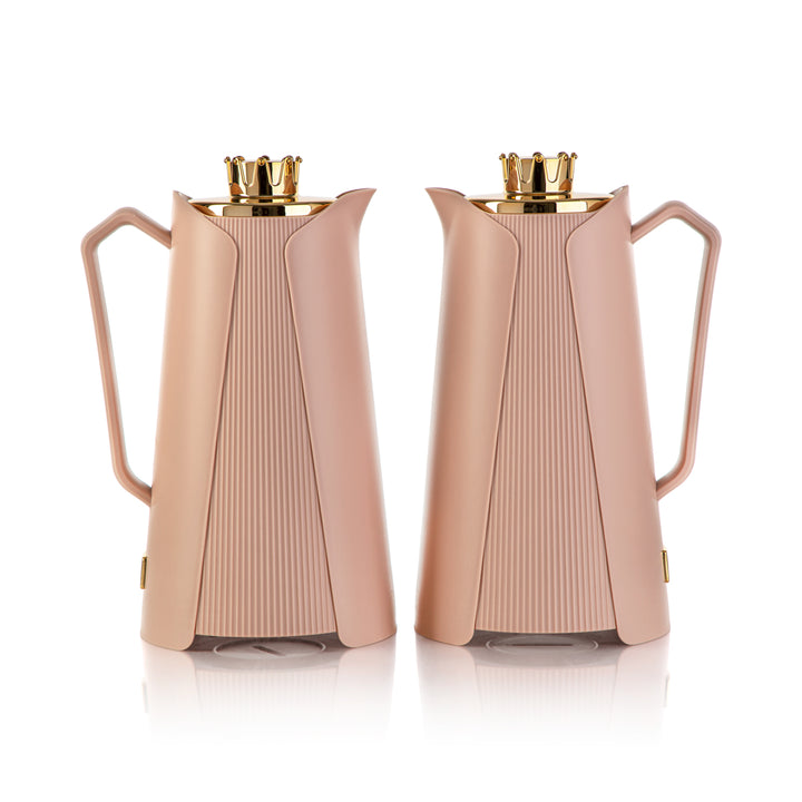 Almarjan 2 Pieces Vacuum Flask Set Light Pink & Gold - JT21AB-100 GP/G