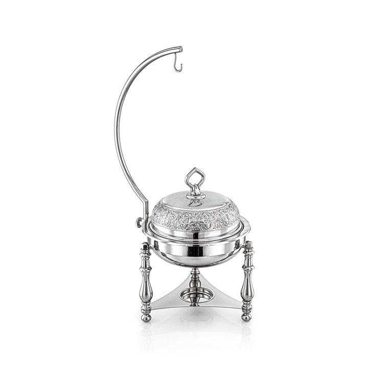 Almarjan 4 Liter Brass Chafing Dish Silver - MD-2919B