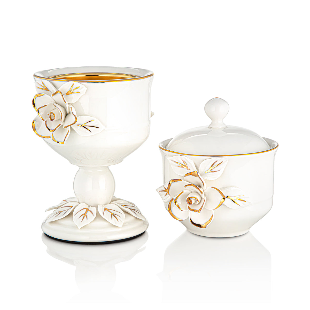 Ensemble de 2 brûleurs d'encens en porcelaine Almarjan - PAS1770335