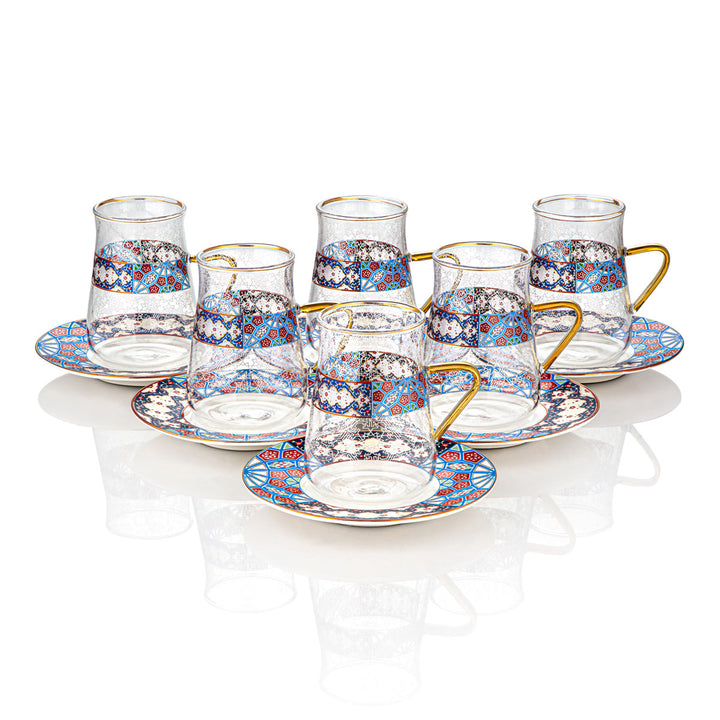 Ensemble de 6 tasses à thé de la collection Fonon d'Almarjan - 1210