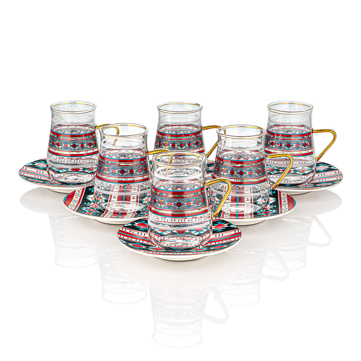 Almarjan 6 Pieces Fonon Collection Tea Cup Set - 7645