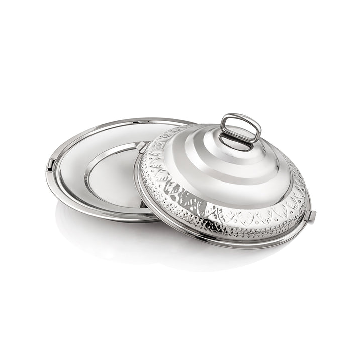 Almarjan 40 CM Abraj Collection Stainless Steel Hot Pot Silver - H22M59