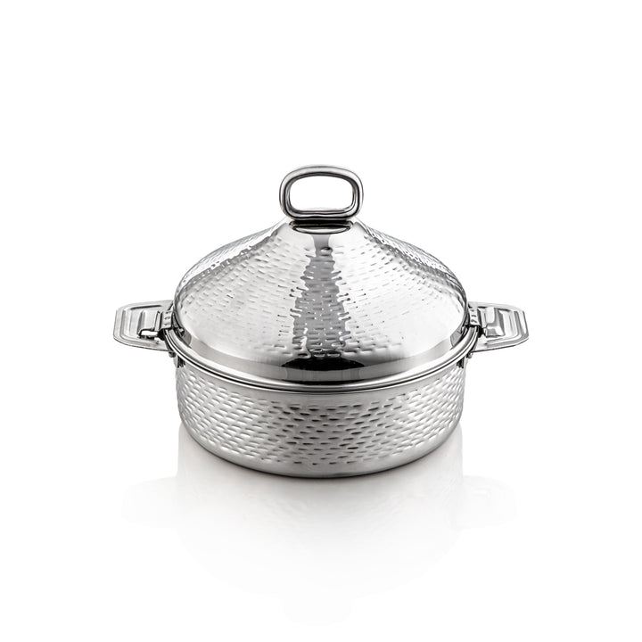 Almarjan 25 CM Collection Abeer Marmite Inox Argenté - Serrure H21M53