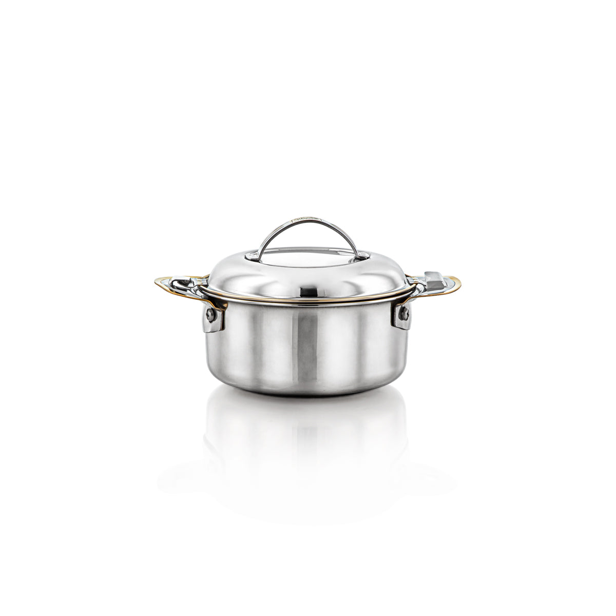 Almarjan 500 ML Classic Collection Stainless Steel Hot Pot Silver & Gold - H23PG1