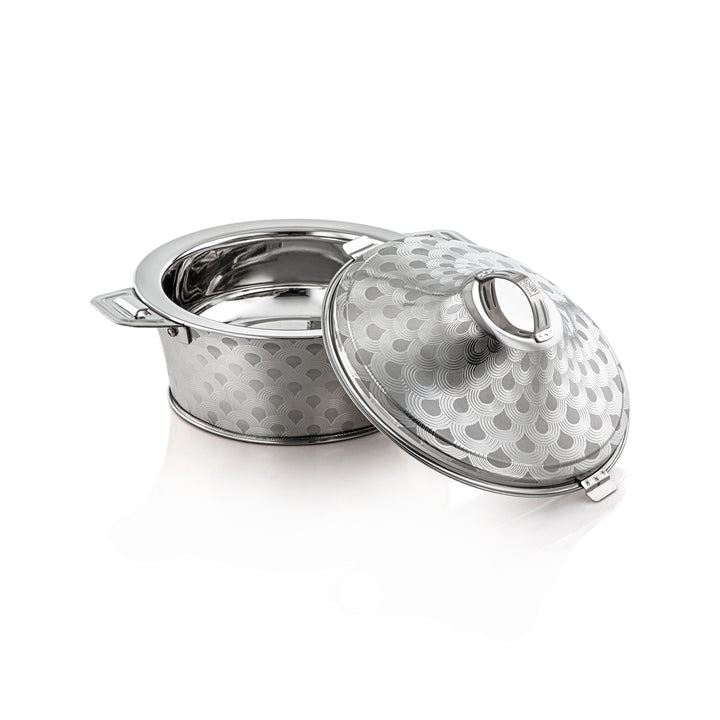 Almarjan 3 Pieces Worood Collection Stainless Steel Hot Pot Silver - H23E4