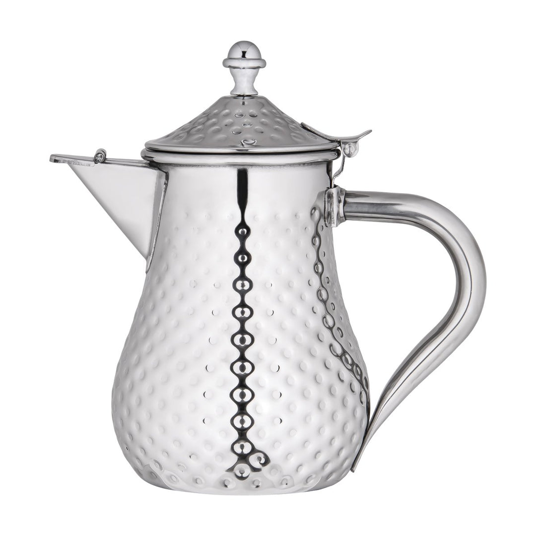 Almarjan 1 Liter Hammered Collection Stainless Steel  Milk Jug Silver - STS0010569